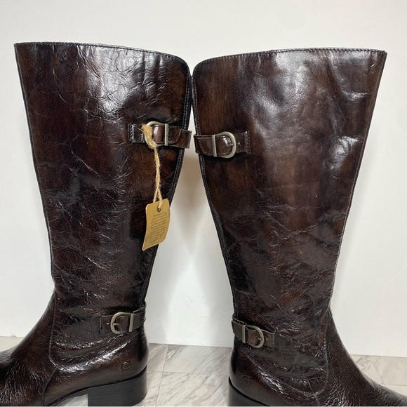 New! Born Gibb Knee High Dark Brown Leather Boot 7M - Picture 8 of 13